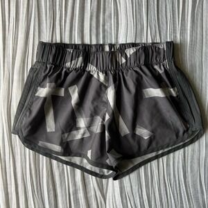Adidas athletic shorts, black, gray and white with built-in liner